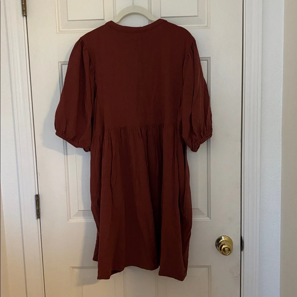 Ruse Button Up Split Neck Maternity Dress